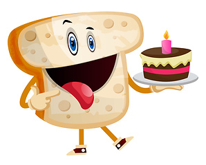 Image showing Sweet Toast illustration vector on white background