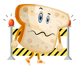 Image showing Danger Bread illustration vector on white background