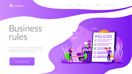 Image showing Business rule landing page template