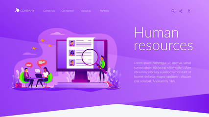 Image showing Human resources landing page template