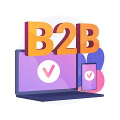 Image showing B2B, small business strategy vector concept metaphor.