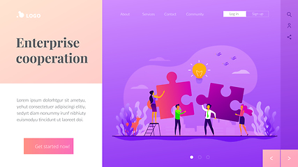 Image showing Collaboration landing page template