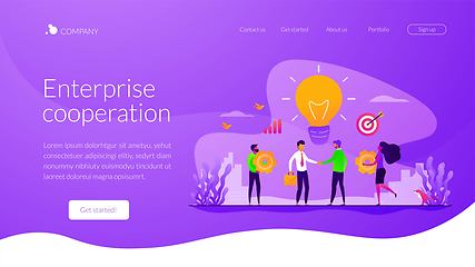 Image showing Collaboration landing page template