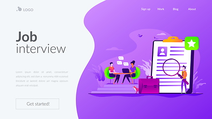 Image showing Job interview landing page template