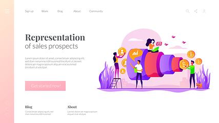 Image showing Sales pipeline management landing page template