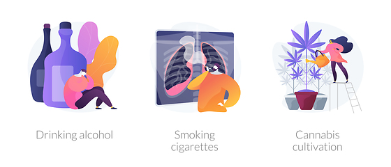 Image showing Addictions vector concept metaphors.
