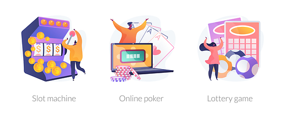 Image showing Online casino vector concept metaphors.