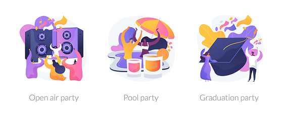 Image showing Outdoor party vector concept metaphors.