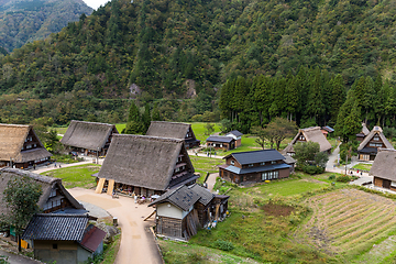Image showing Traditional Japanese old village in forest