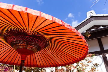 Image showing Japanese red umbrella