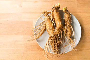 Image showing Ginseng on plate