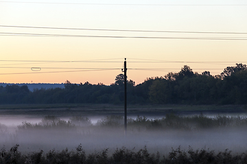 Image showing power line, morning