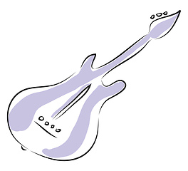 Image showing Purple electric guitar 