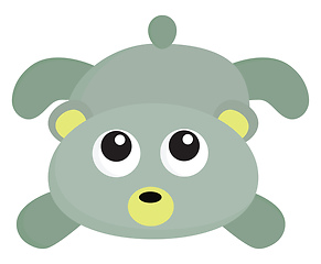 Image showing A cute little blue bear vector or color illustration