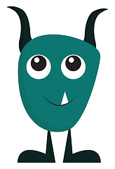 Image showing Monster with sharp horns vector or color illustration