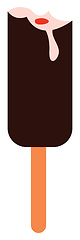 Image showing Chocolate ice cream vector or color illustration