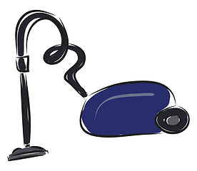 Image showing Vacuum cleaner in blue vector illustration