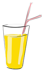 Image showing Fresh orange juice vector or color illustration