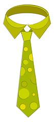 Image showing Green tie vector or color illustration