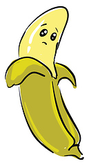 Image showing A sad banana open vector or color illustration