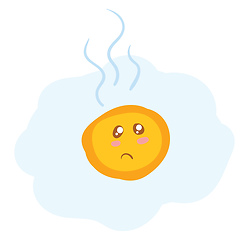 Image showing A sad egg vector or color illustration