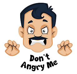 Image showing Man is feeling angry, illustration, vector on white background.