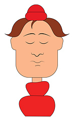 Image showing A boy In red hat vector or color illustration