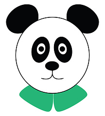 Image showing Panda illustration vector on white background 