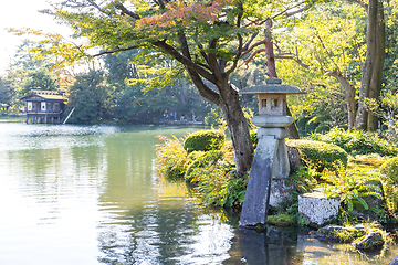Image showing Japanese garden in Kanazawa city