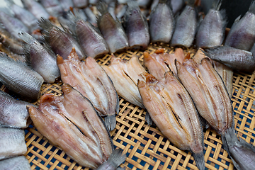 Image showing Dried fish in market