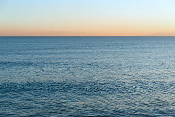 Image showing Seascape and sunset