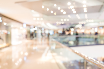 Image showing Blur shopping mall and retail store interior