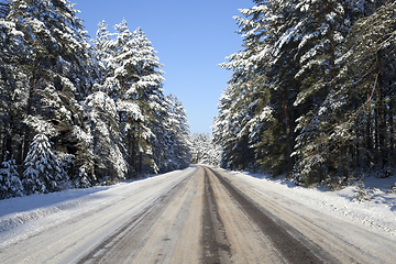 Image showing Road in winter