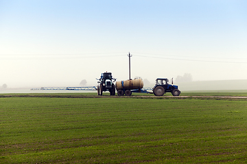 Image showing Treatment of a field, close-up