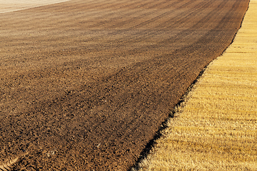 Image showing plowed field