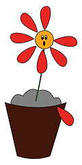 Image showing Flower losing his red petals