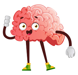 Image showing Brain shows up on time, illustration, vector on white background