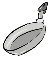 Image showing Gray frying pan vector illustration 