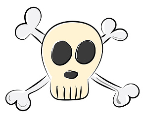 Image showing Dangerous skull symbol vector or color illustration