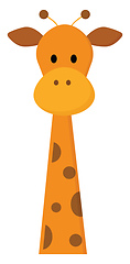 Image showing Staring giraffe vector or color illustration