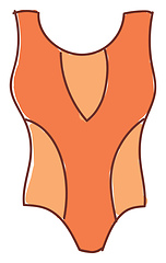 Image showing Orange swimsuit vector or color illustration