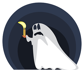 Image showing Scary ghost vector or color illustration