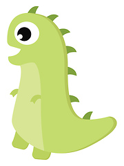 Image showing A green dinosaur with horns vector or color illustration