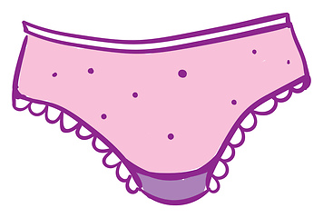 Image showing A pink underpants vector or color illustration