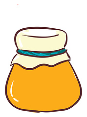 Image showing Jar of honey vector or color illustration