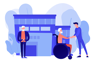 Image showing Elderly care concept vector illustration