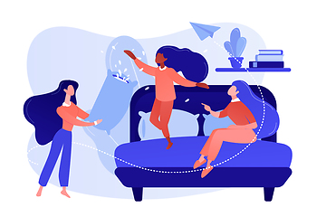Image showing Pajama party concept vector illustration.