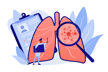 Image showing Lung cancer concept vector illustration.