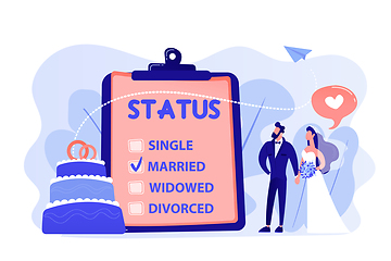 Image showing Relationship status concept vector illustration.