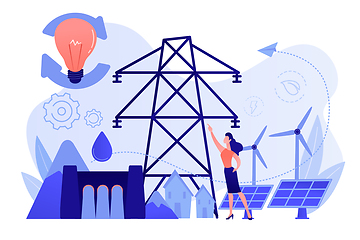 Image showing Sustainable energy concept vector illustration.
